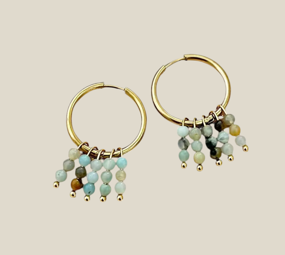 Pendientes Guincho verde