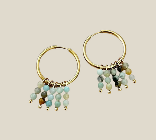 Pendientes Guincho verde