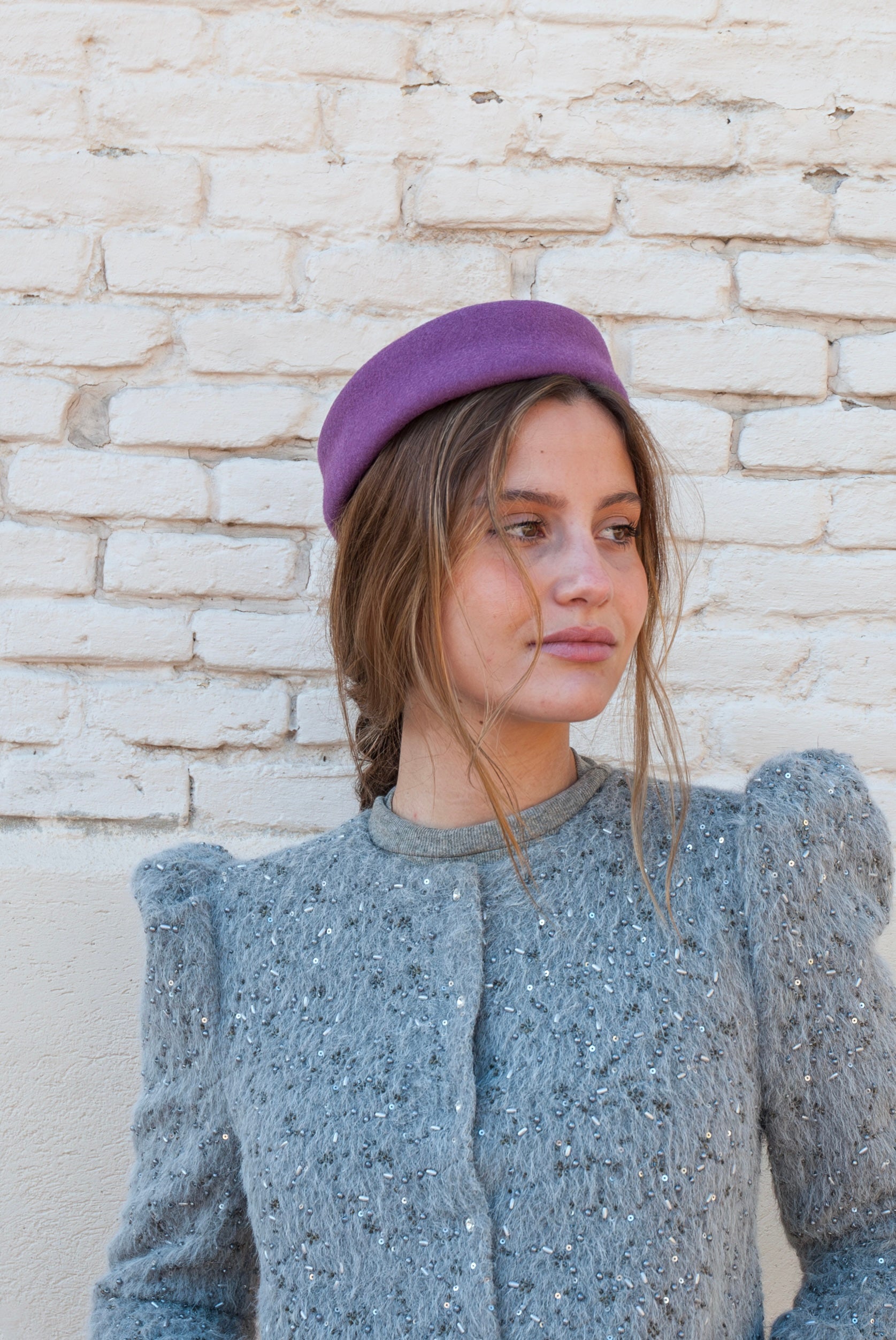 Tocado Casquete Jackie mini rosa