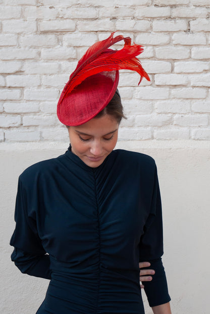 Tocado Isolde rojo