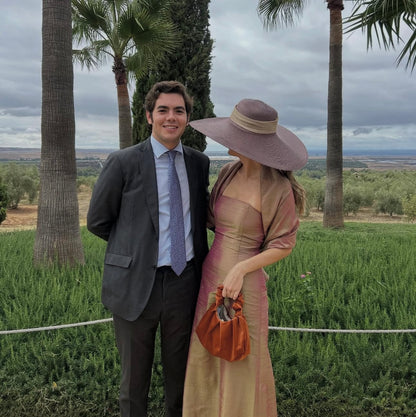 Bolso Plié caldero de terciopelo