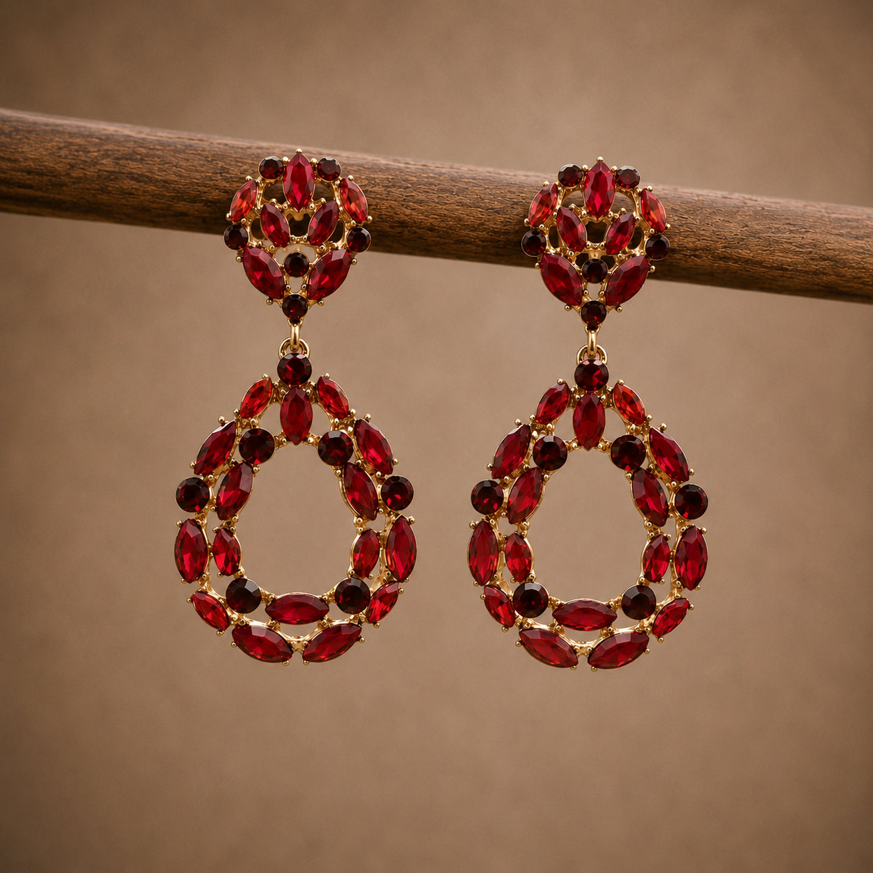 Pendientes Wilma rojos