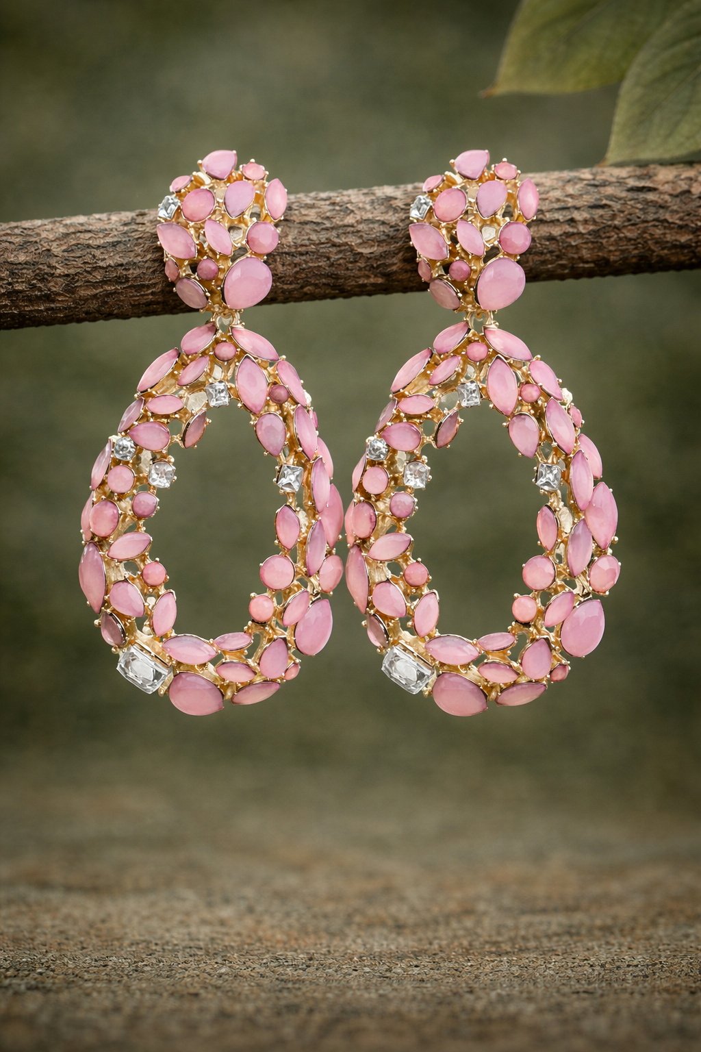 Pendientes Marbella rosa