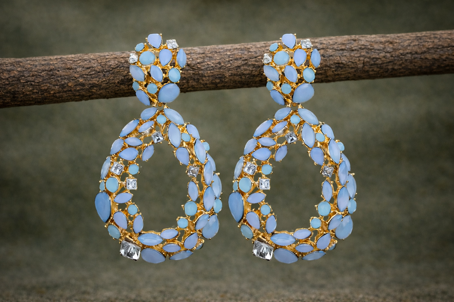 Pendientes Marbella azul