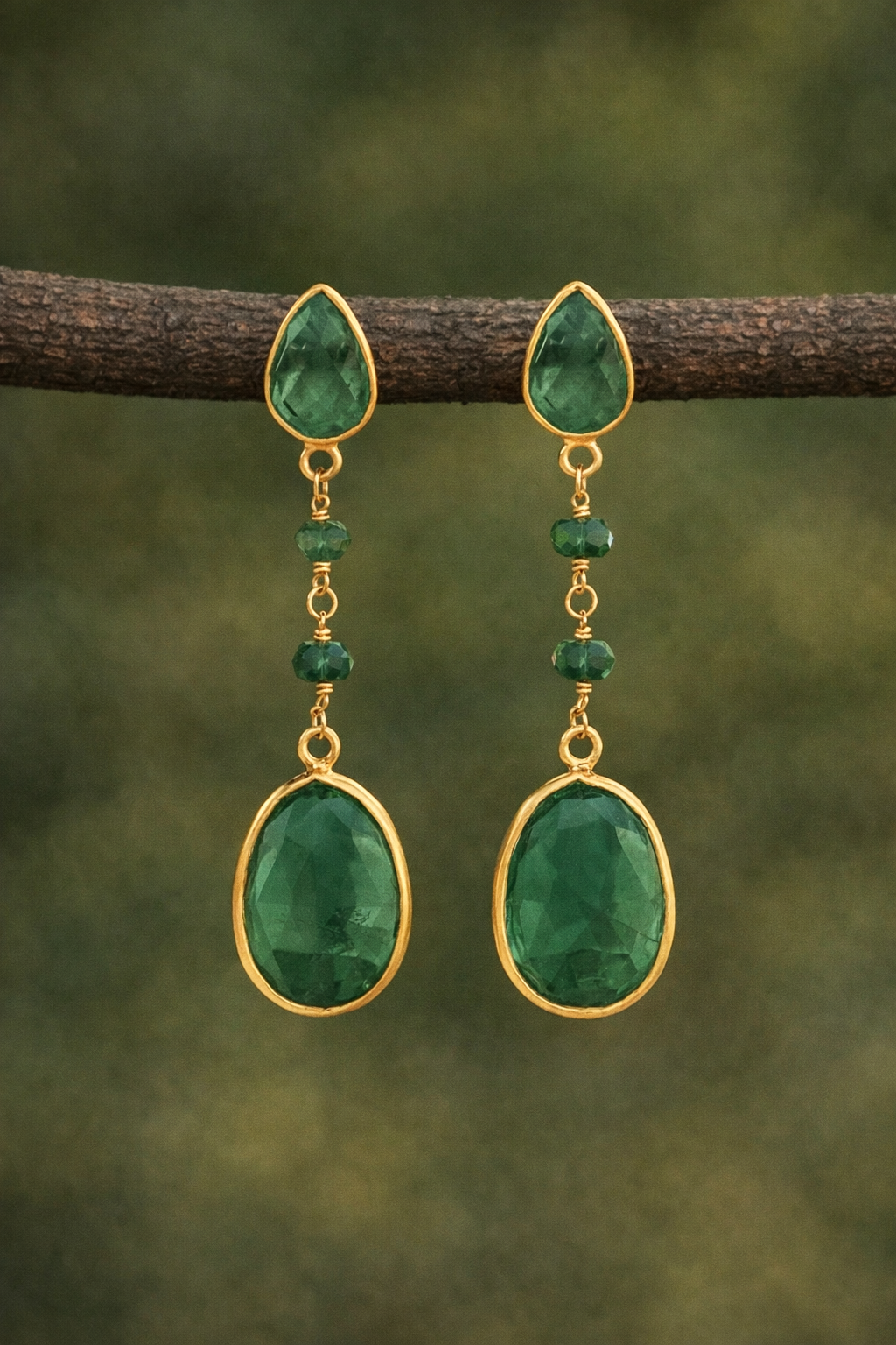 Pendientes Peñubia verde