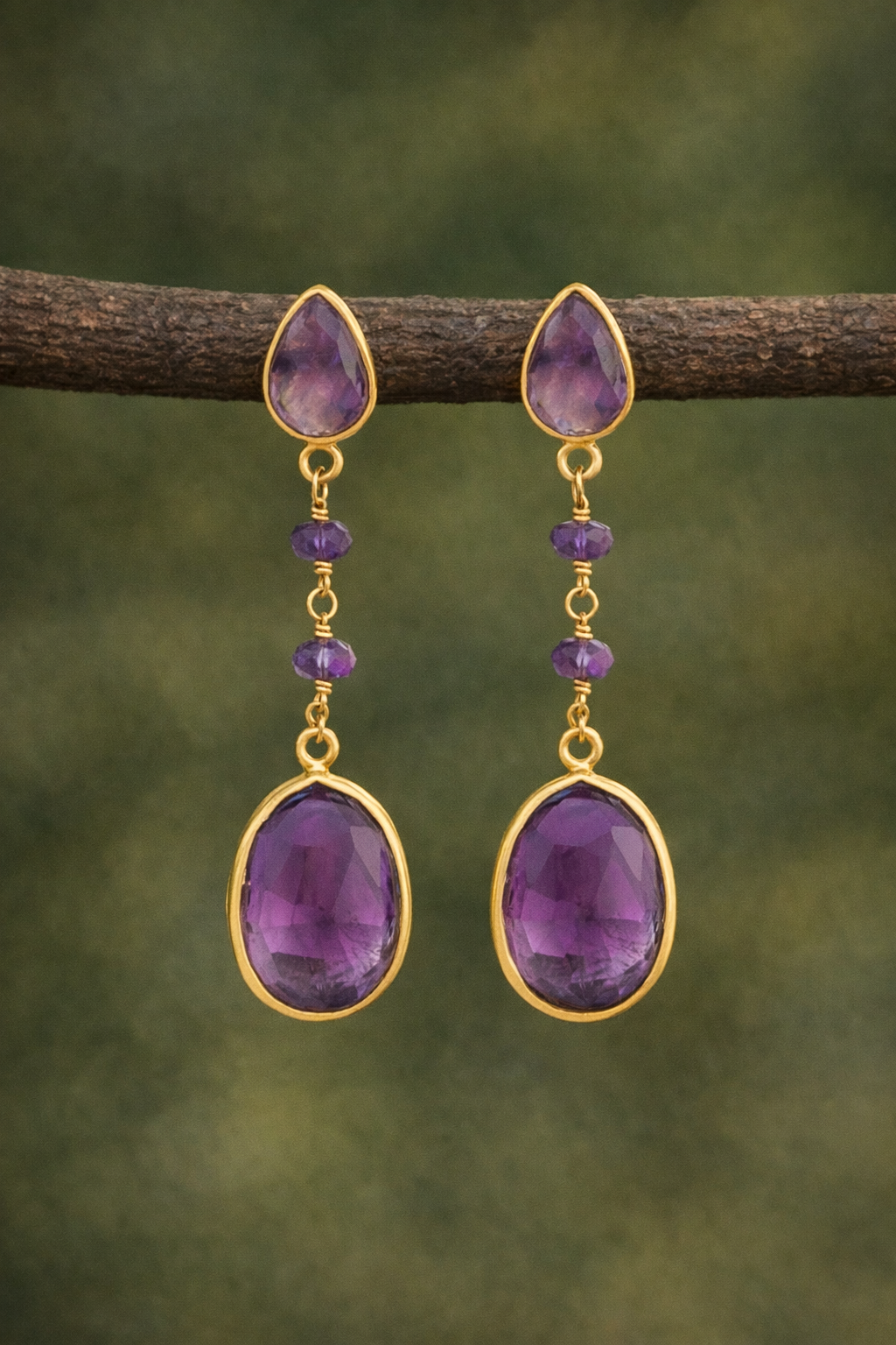 Pendientes Peñubia malva