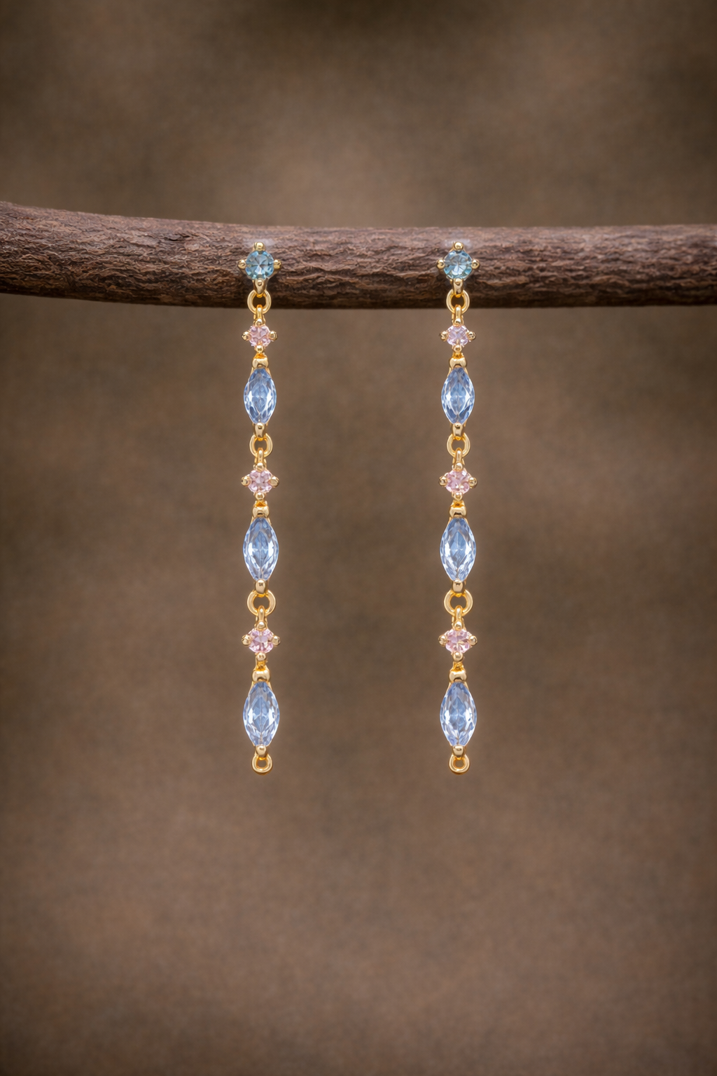 Pendientes Lágrima azul