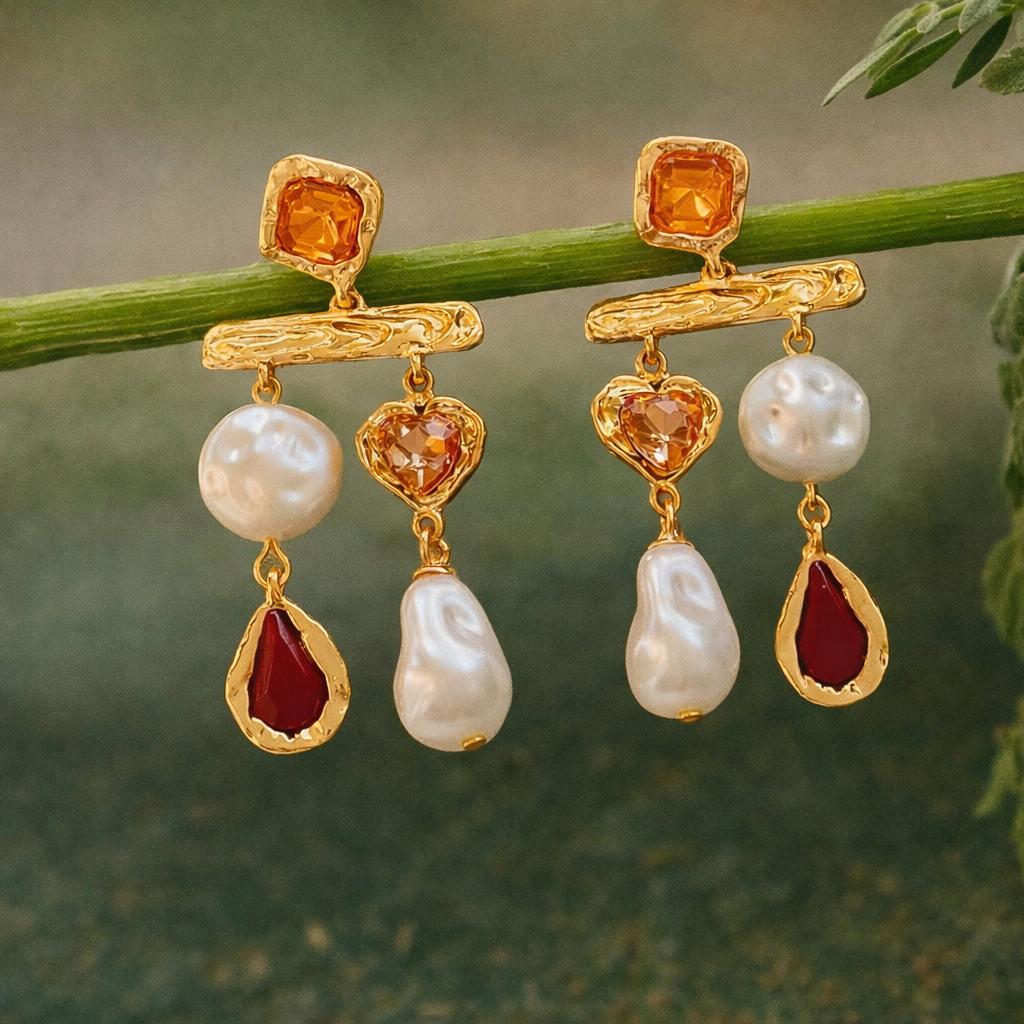 Pendientes Isolda naranjas