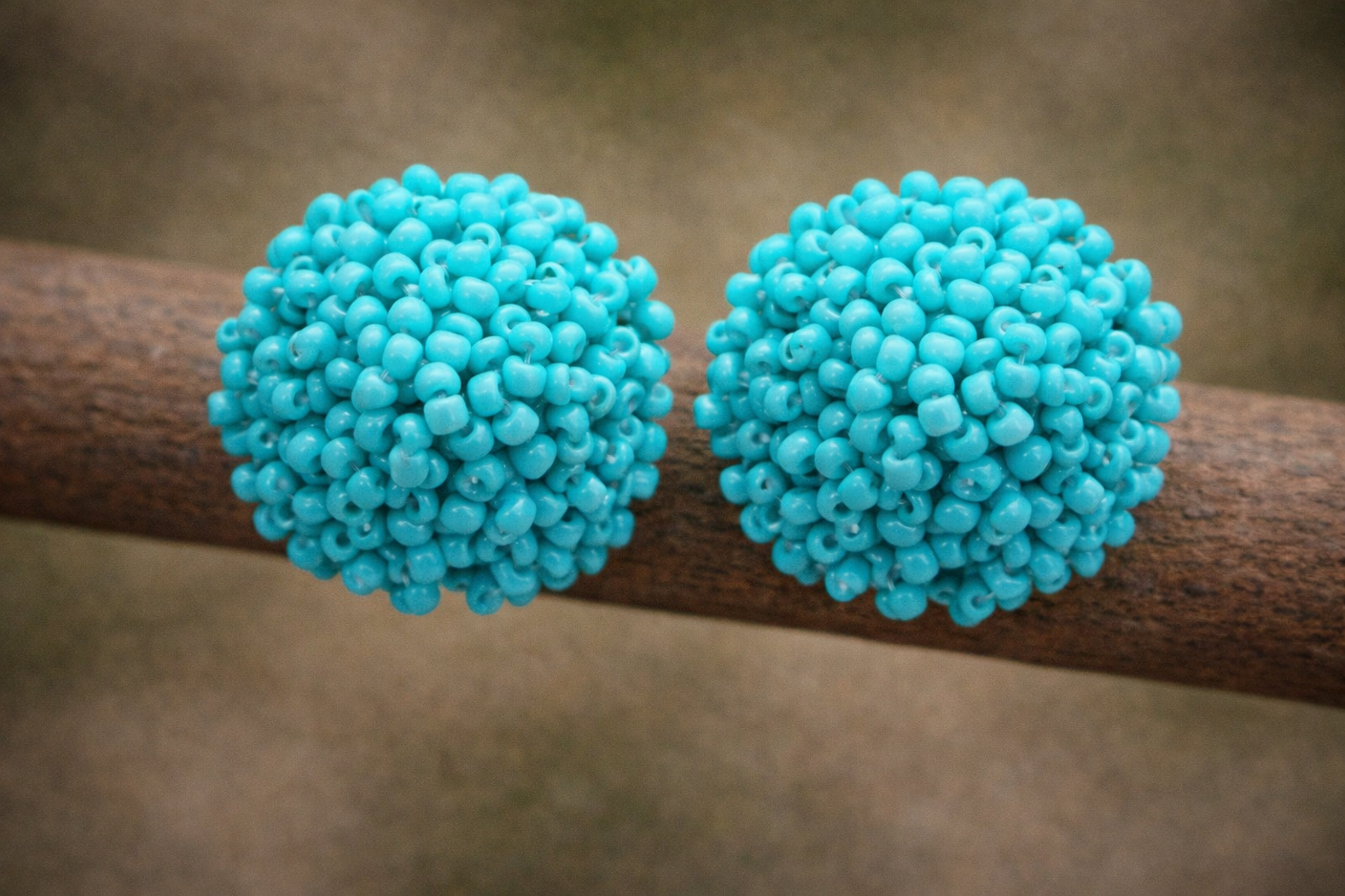 Pendientes Erizo aguamarina