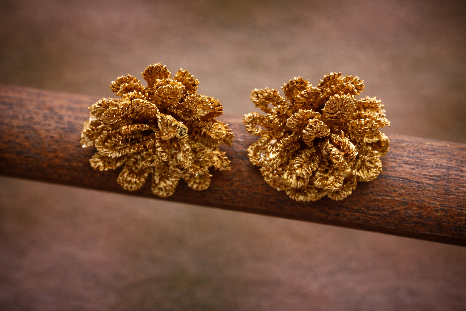 Pendientes Ganchillo mostaza