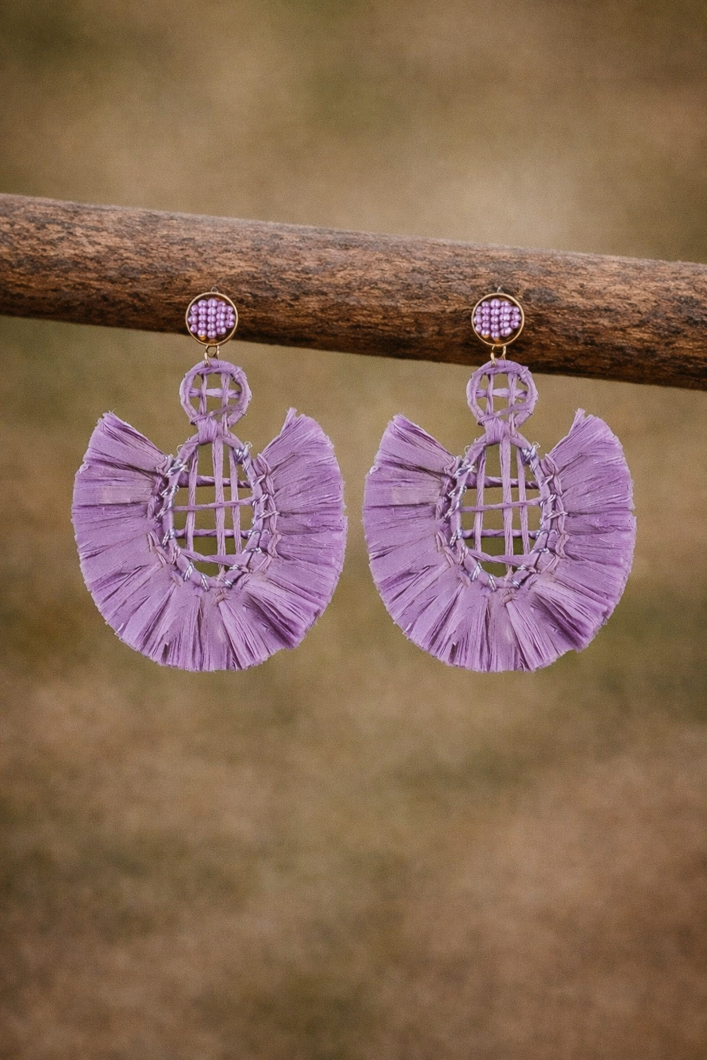 Pendientes Panamá lila