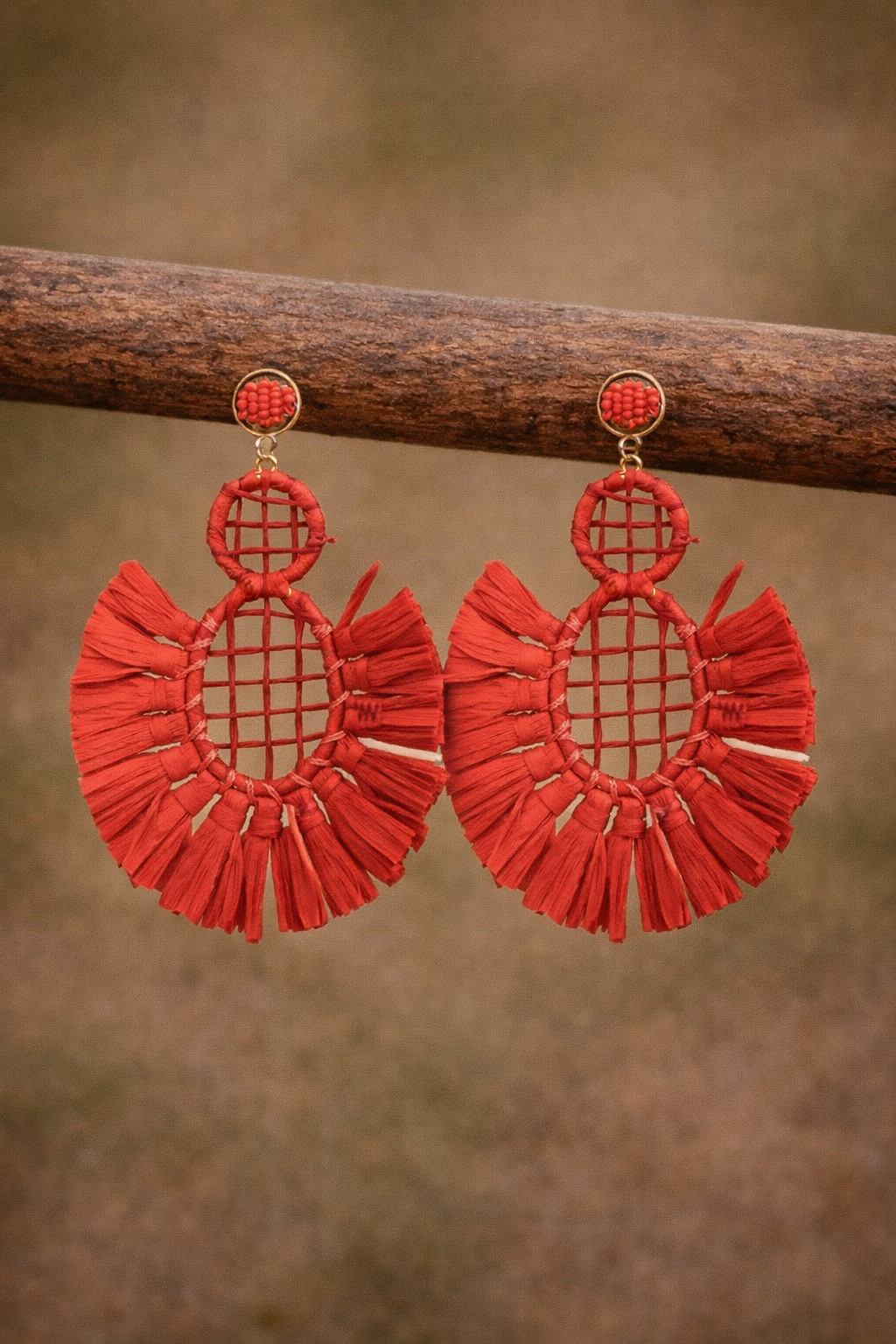 Pendientes Panamá rojos