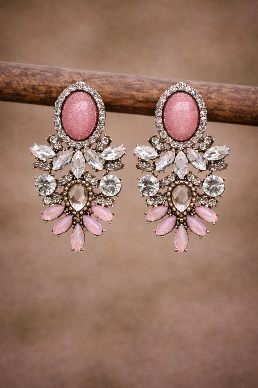 Pendientes Elviria rosa