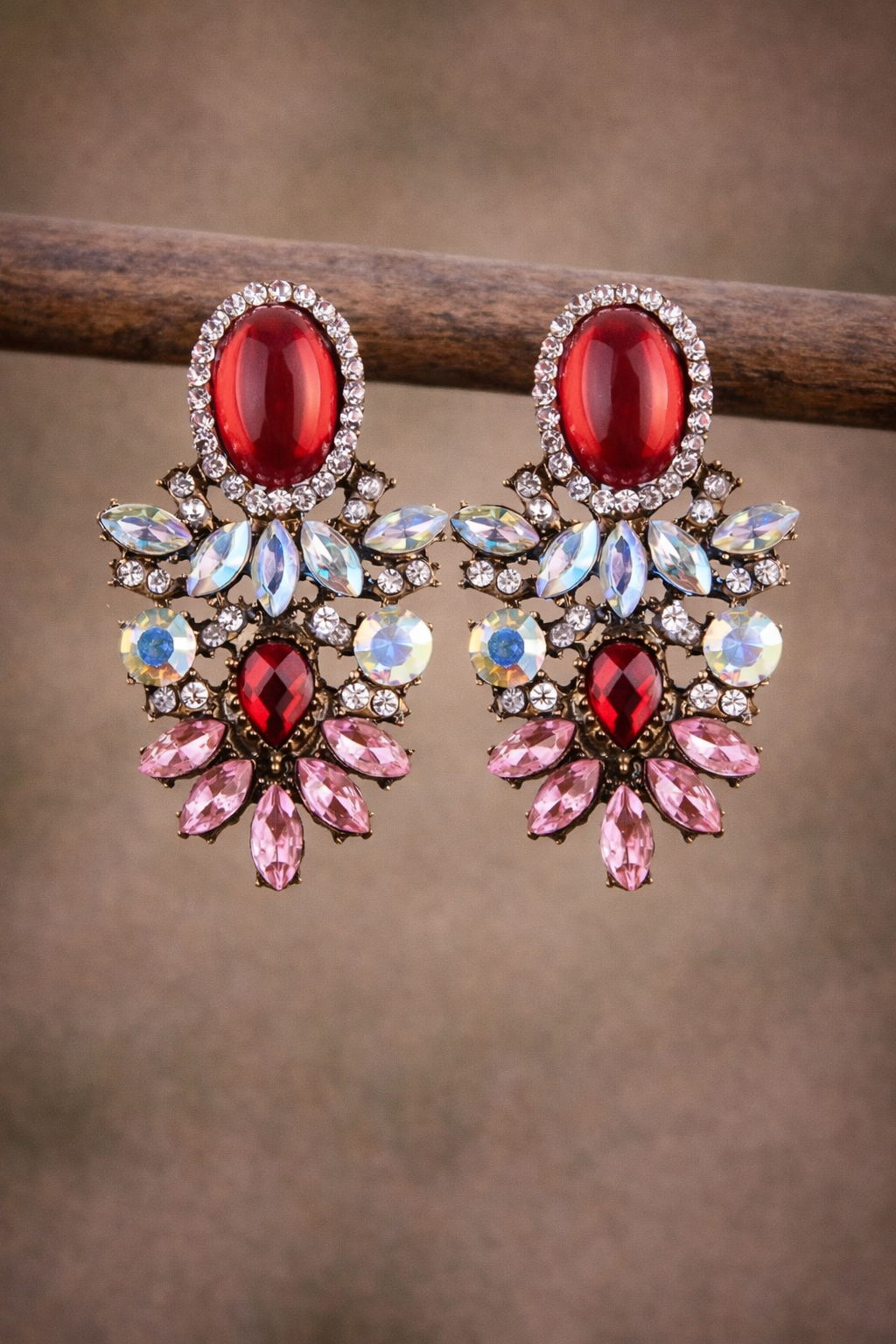 Pendientes Elviria rojo