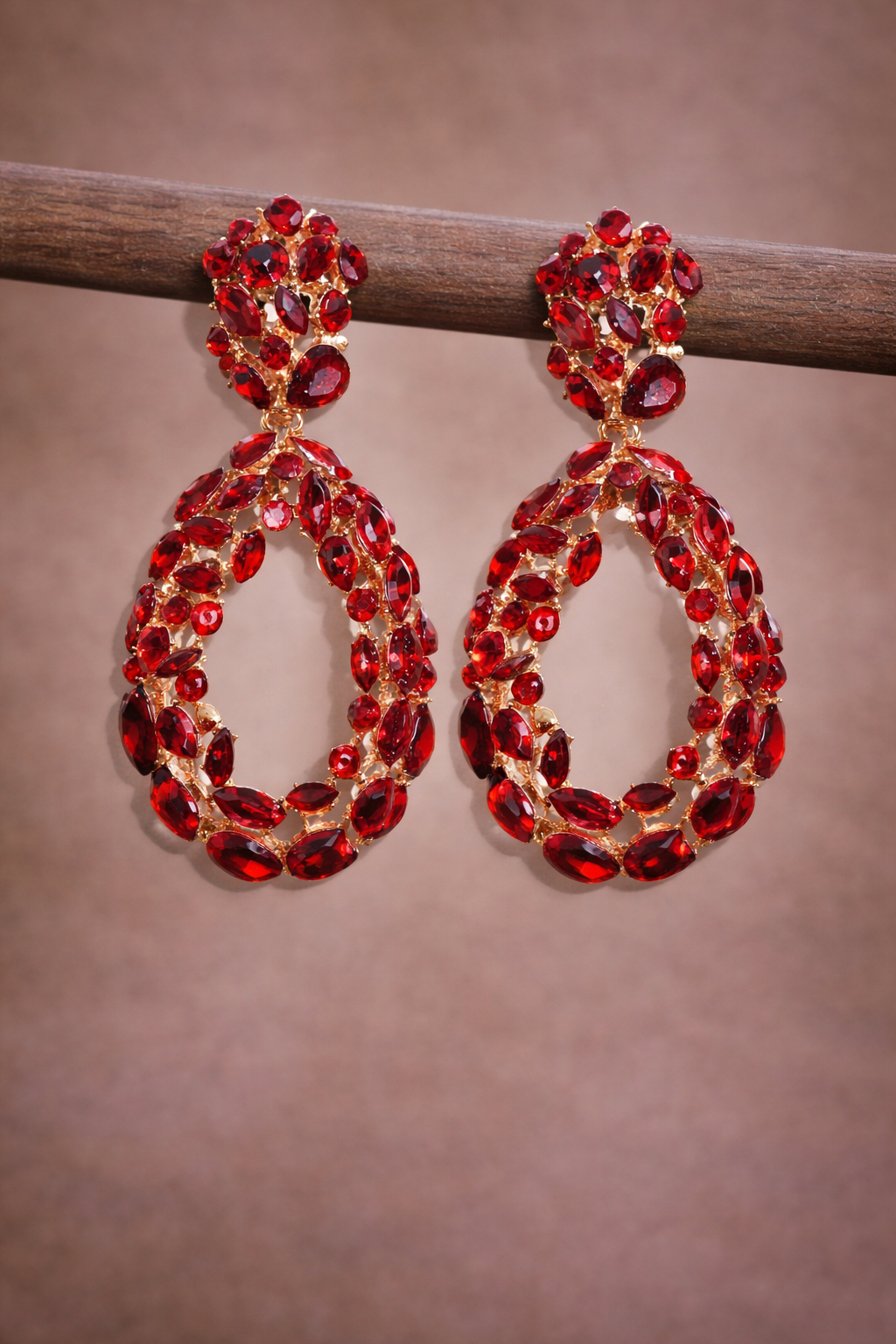 Pendientes Marbella rojos
