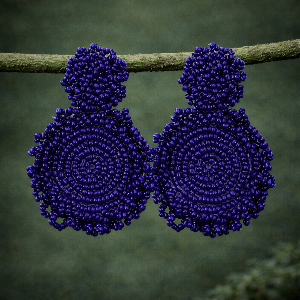 Pendientes Seychelles azul tinta