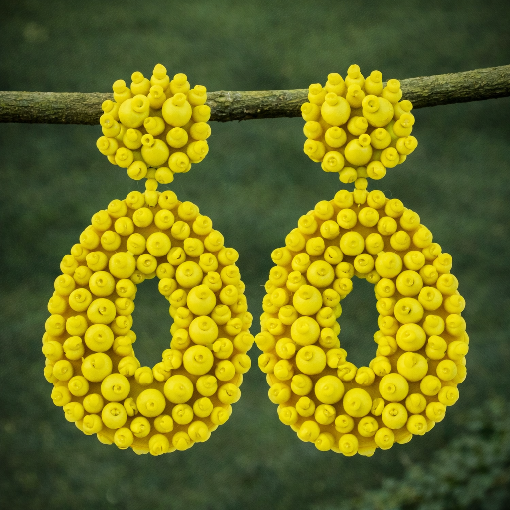 Pendientes Mahé amarillos