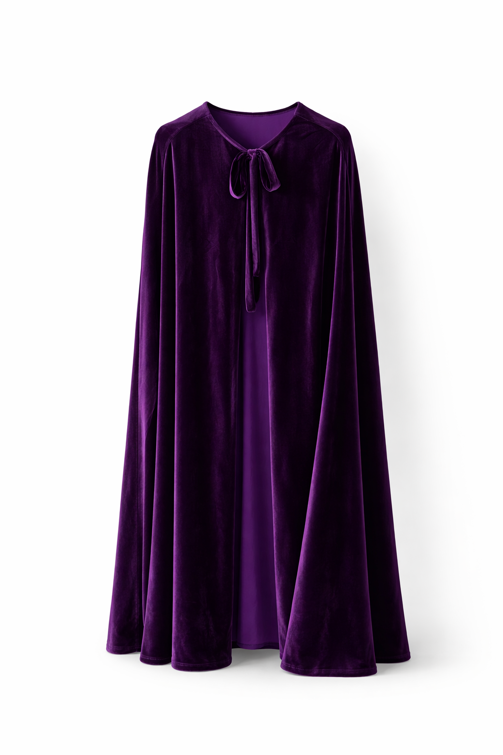 Capa de terciopelo Larga Berenjena