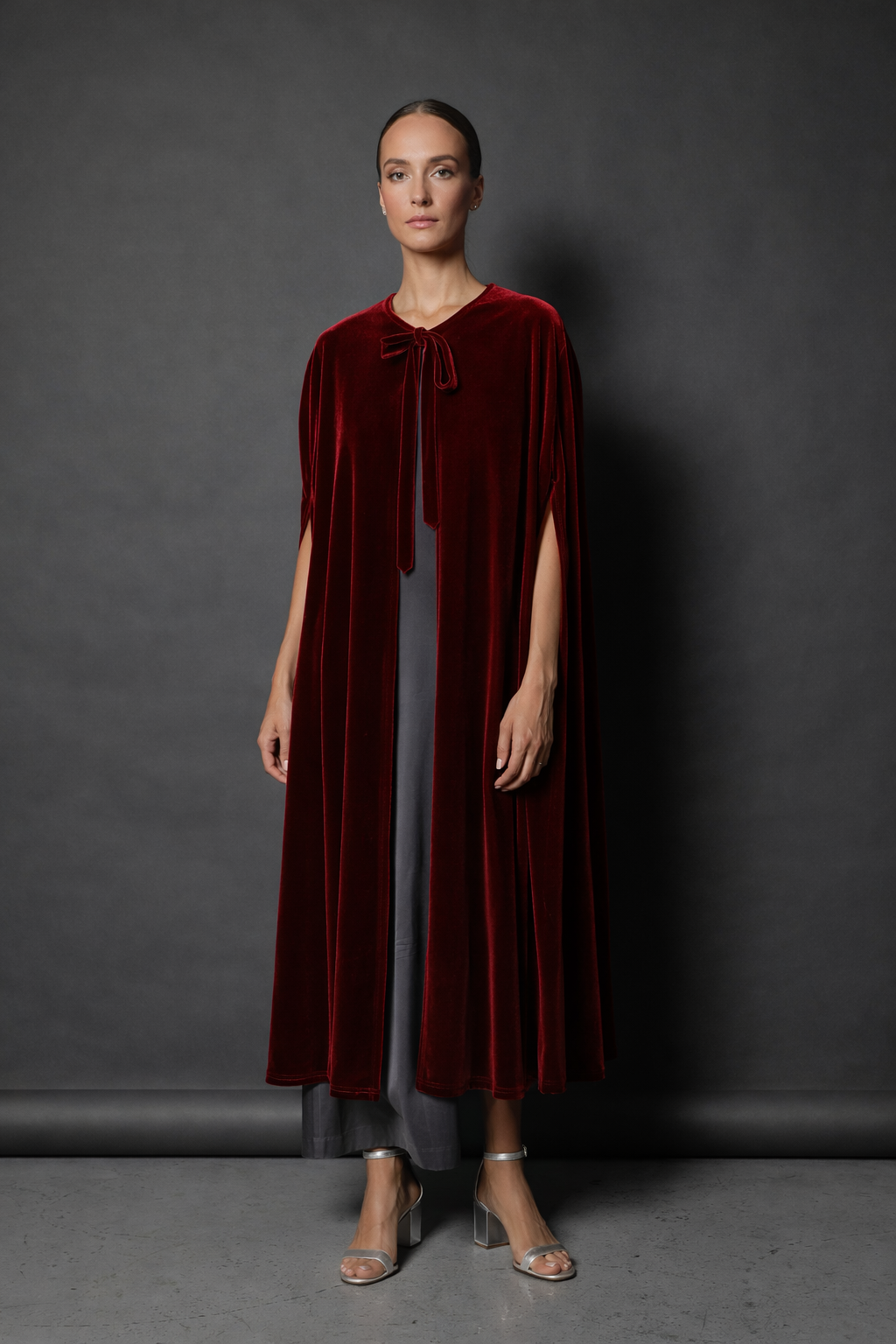 Capa de terciopelo Larga Vino