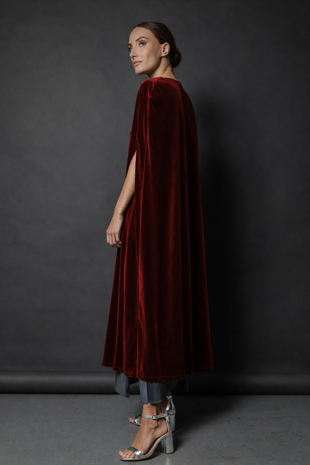 Capa de terciopelo Larga Vino