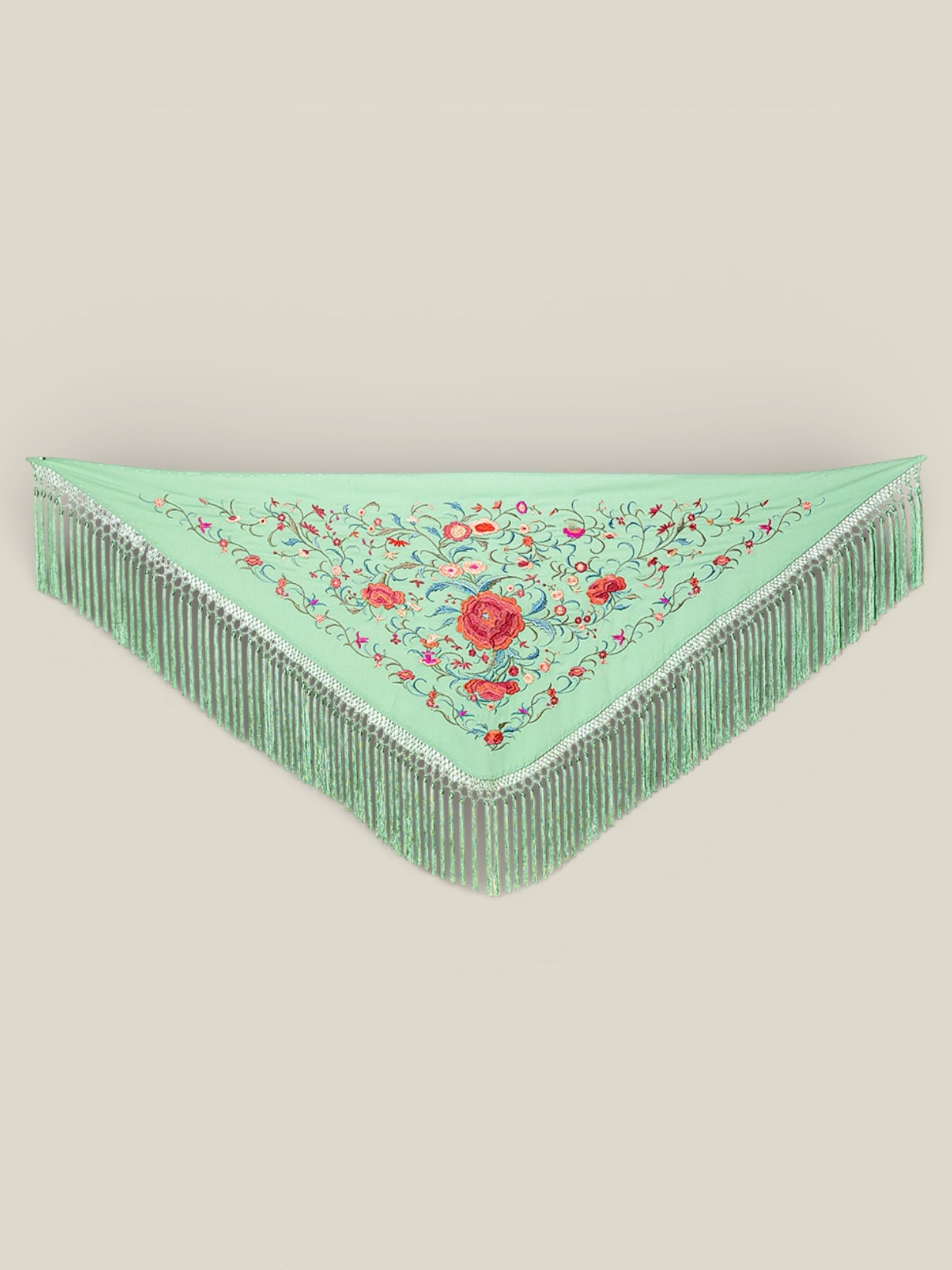 Mantoncillo Bordado verde menta