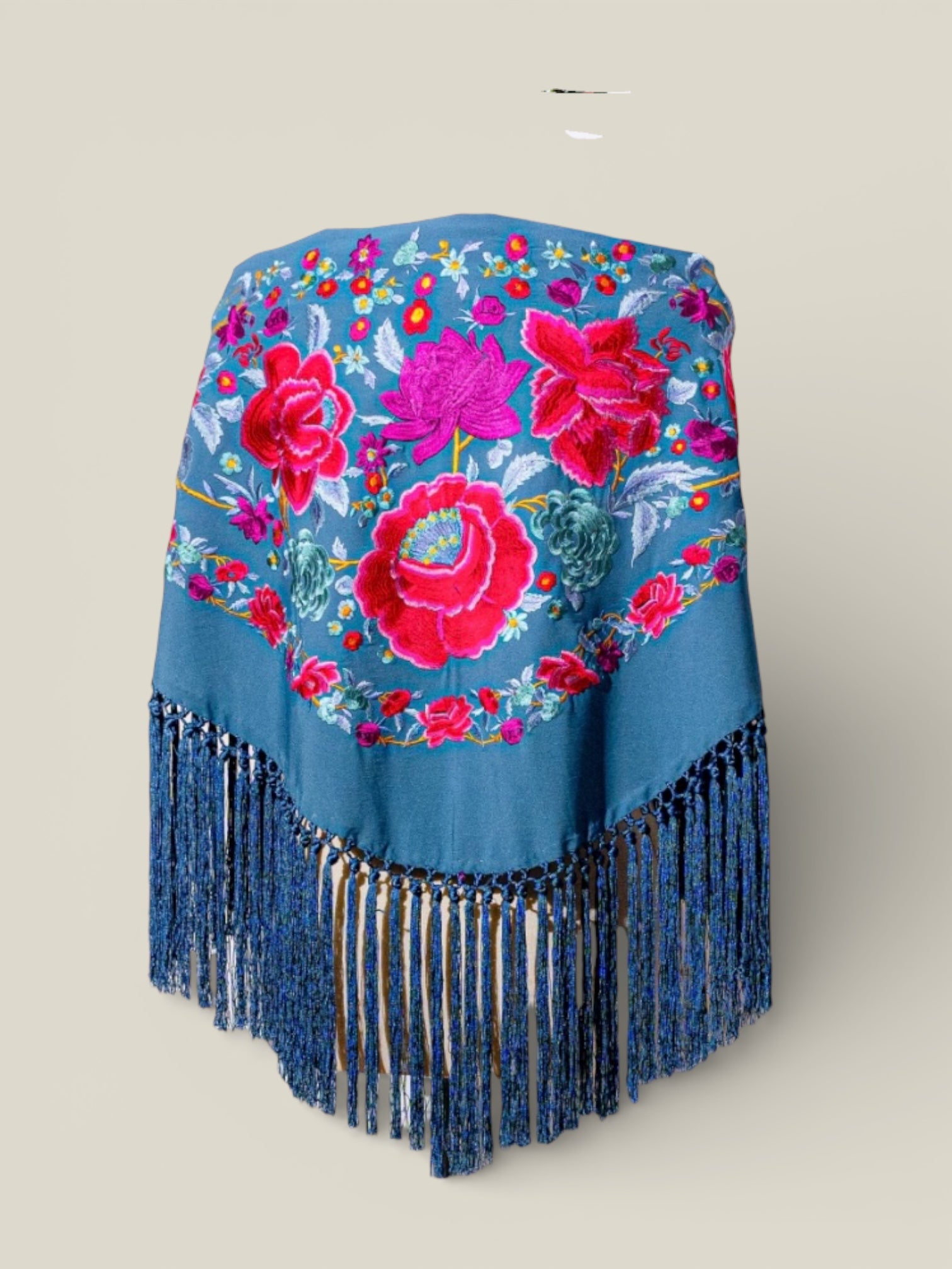 Mantoncillo Bordado Azul