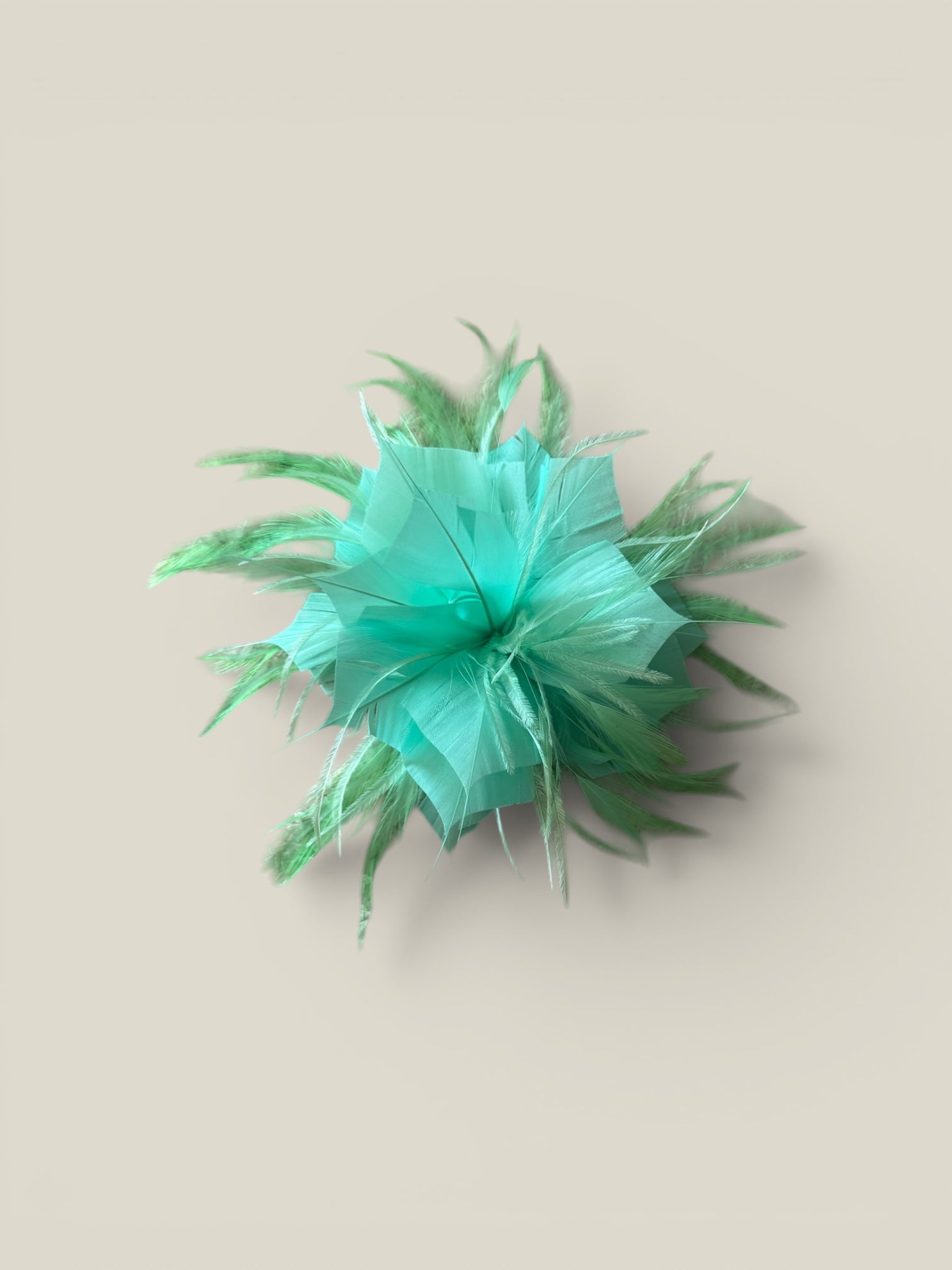 Green feather flower