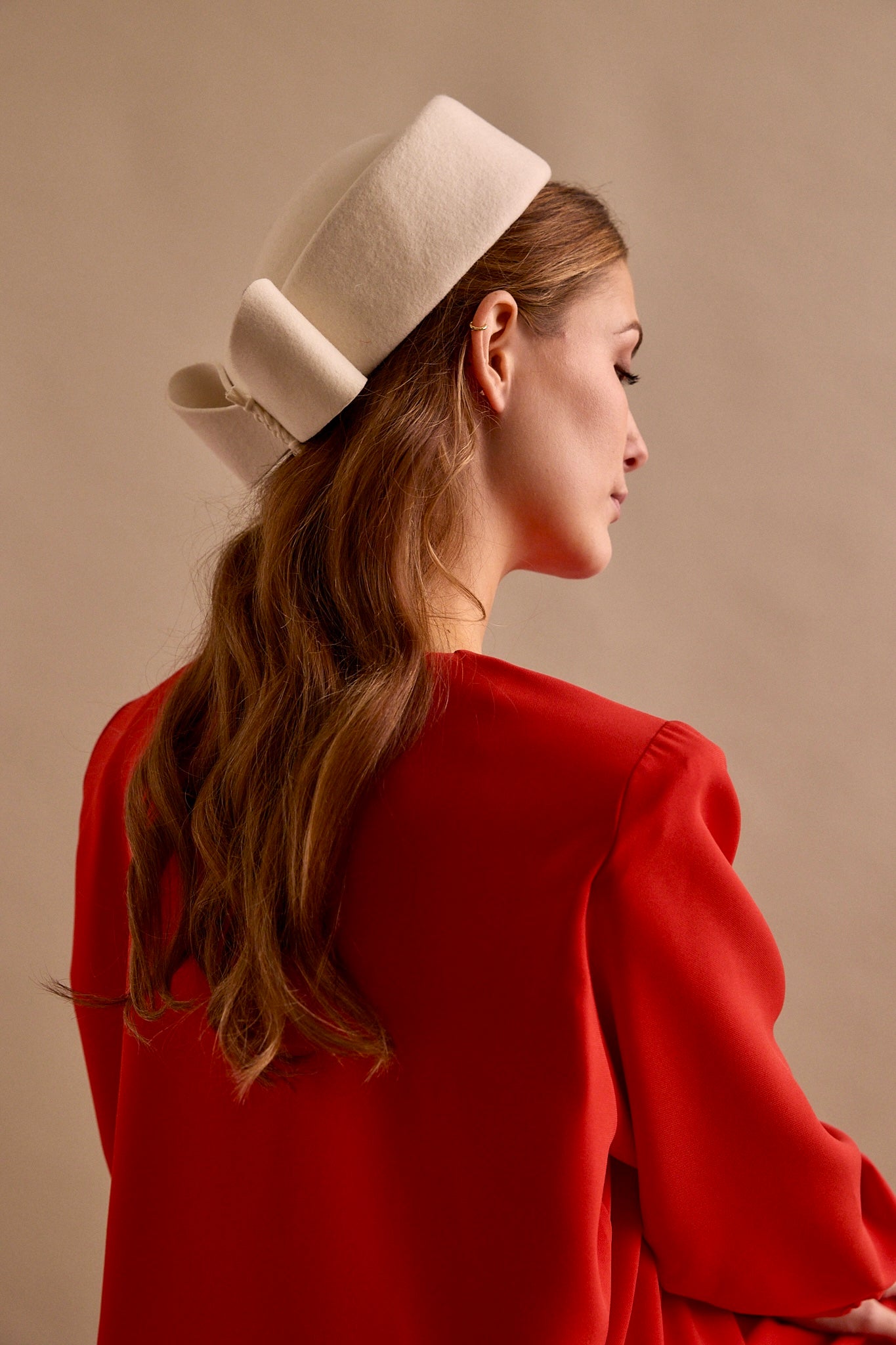 Tocado Casquete Olga Blanco
