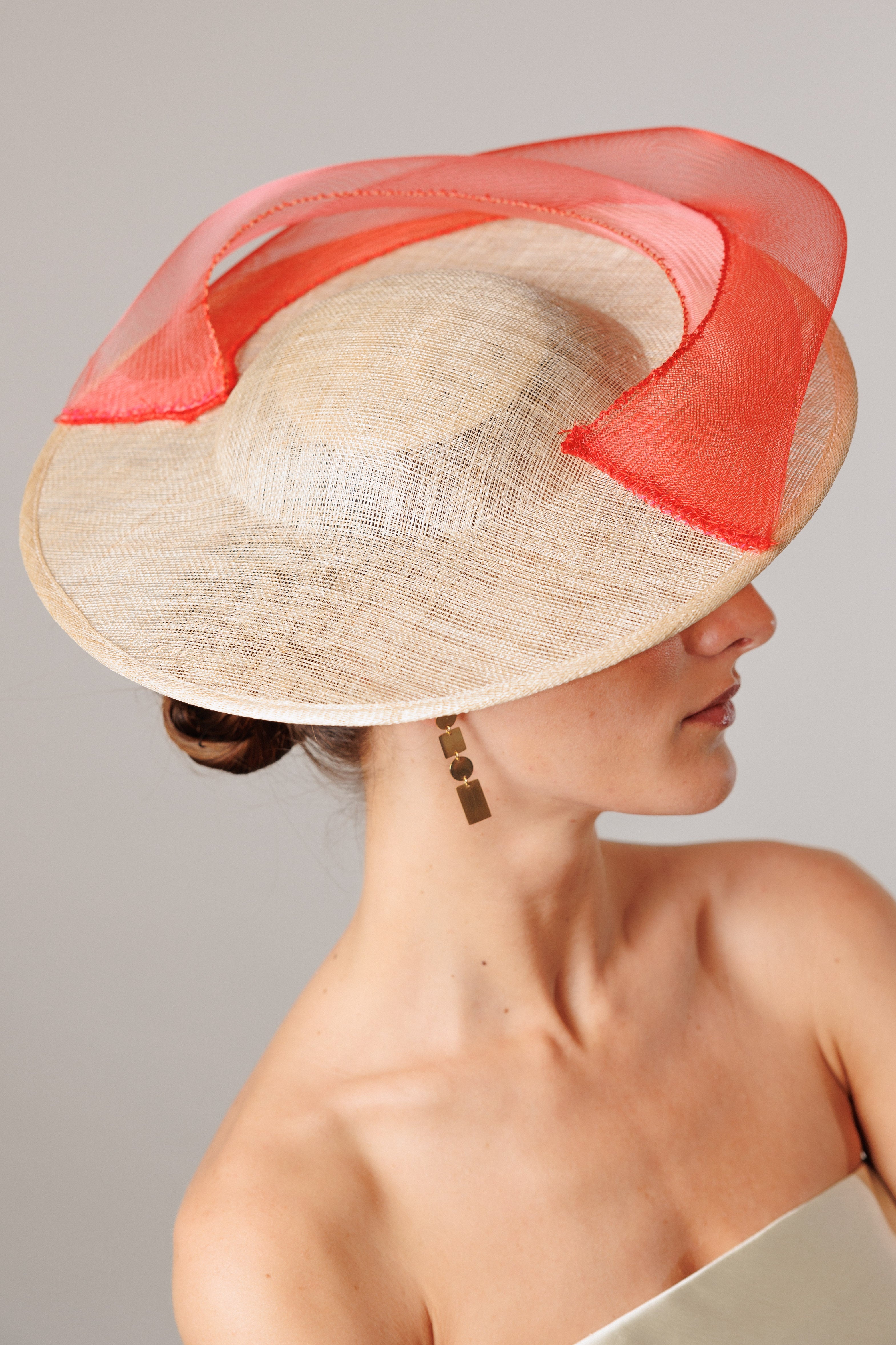 Pamela Elena beige and red