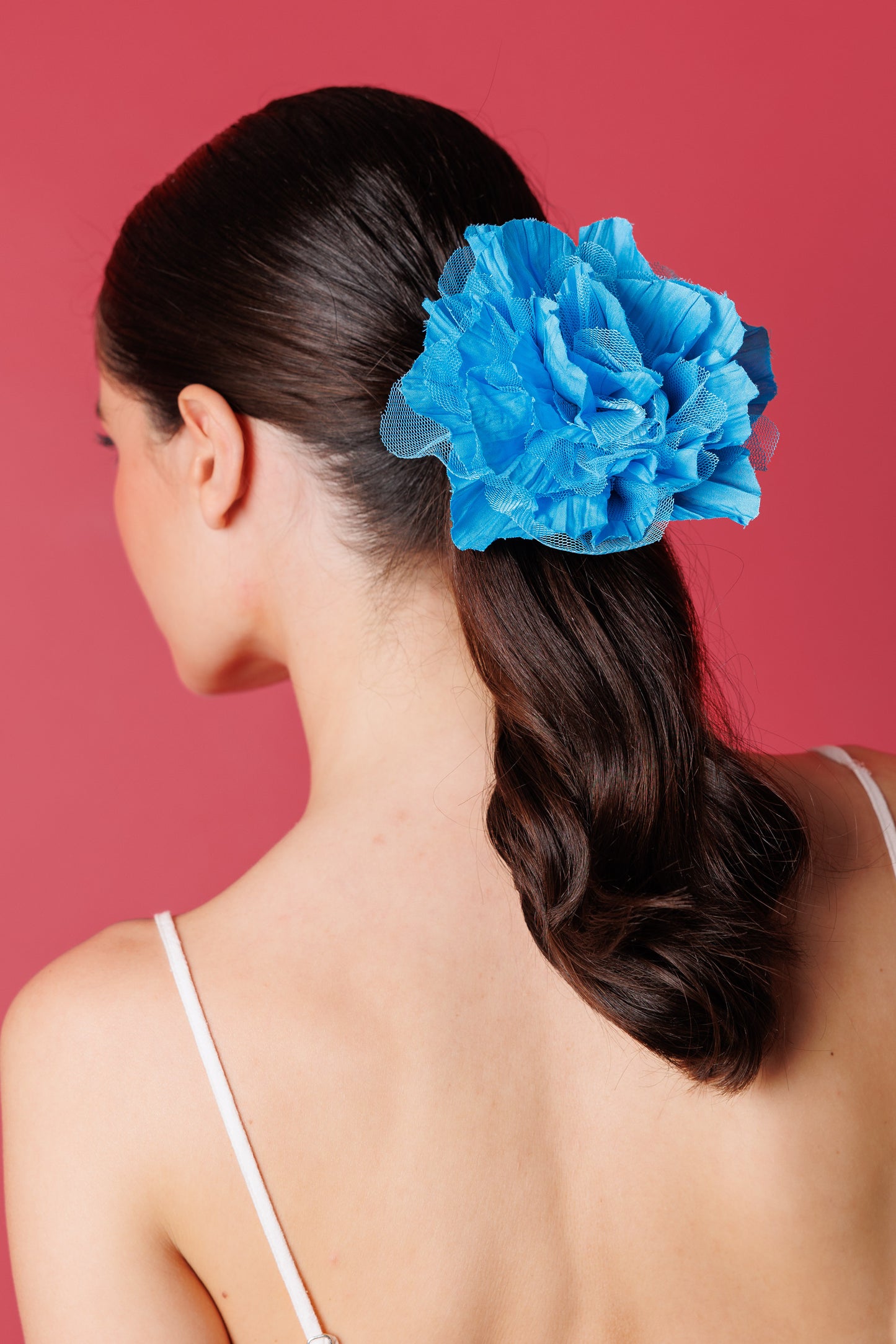 Capri Blue Tulle Flower