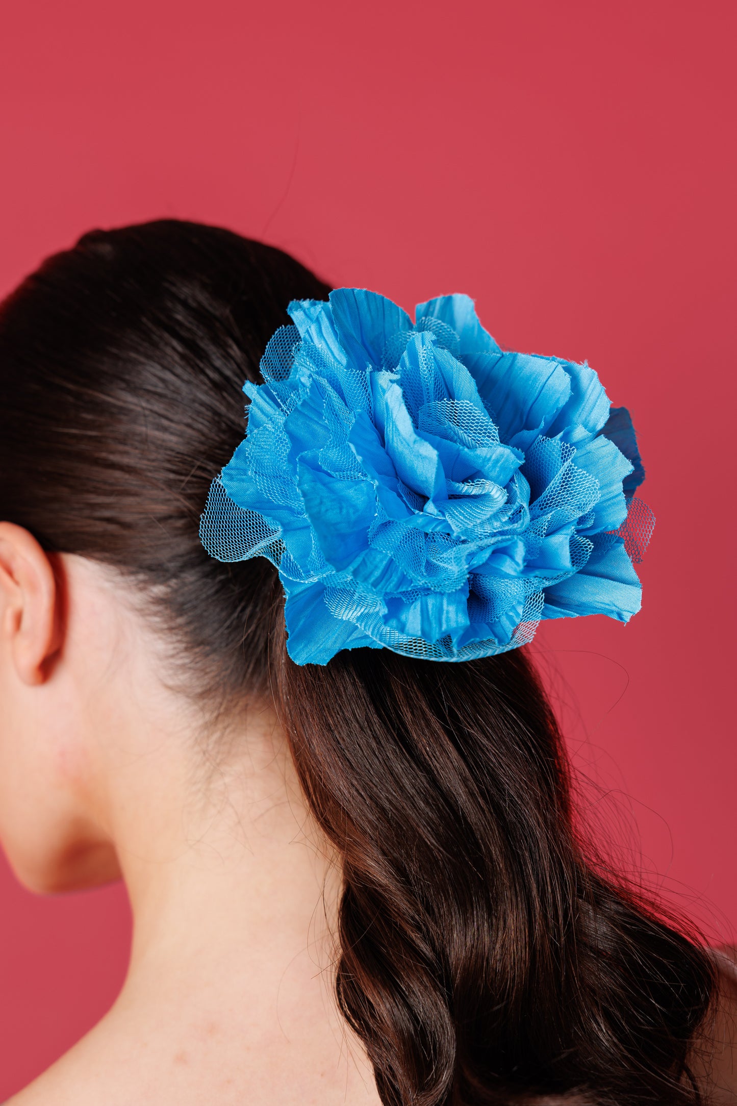 Capri Blue Tulle Flower