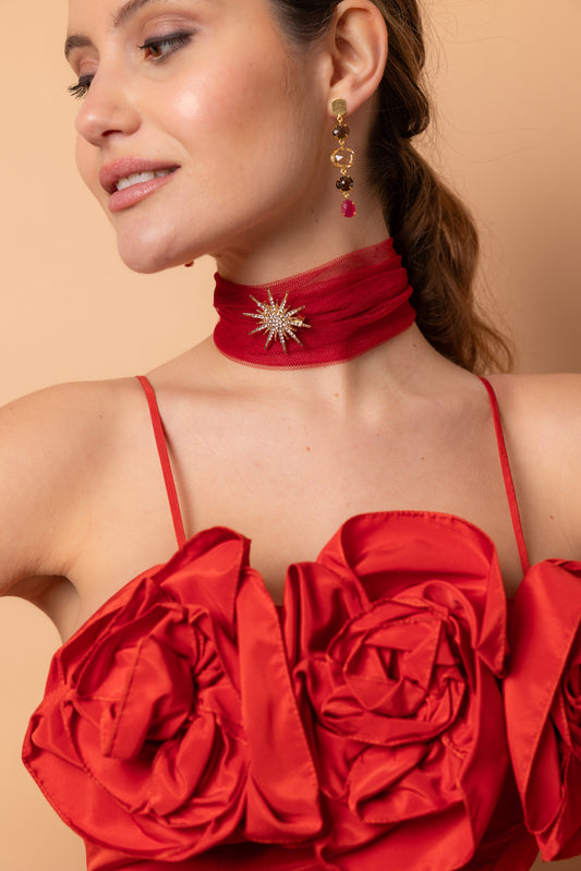 Charlotte Red Choker