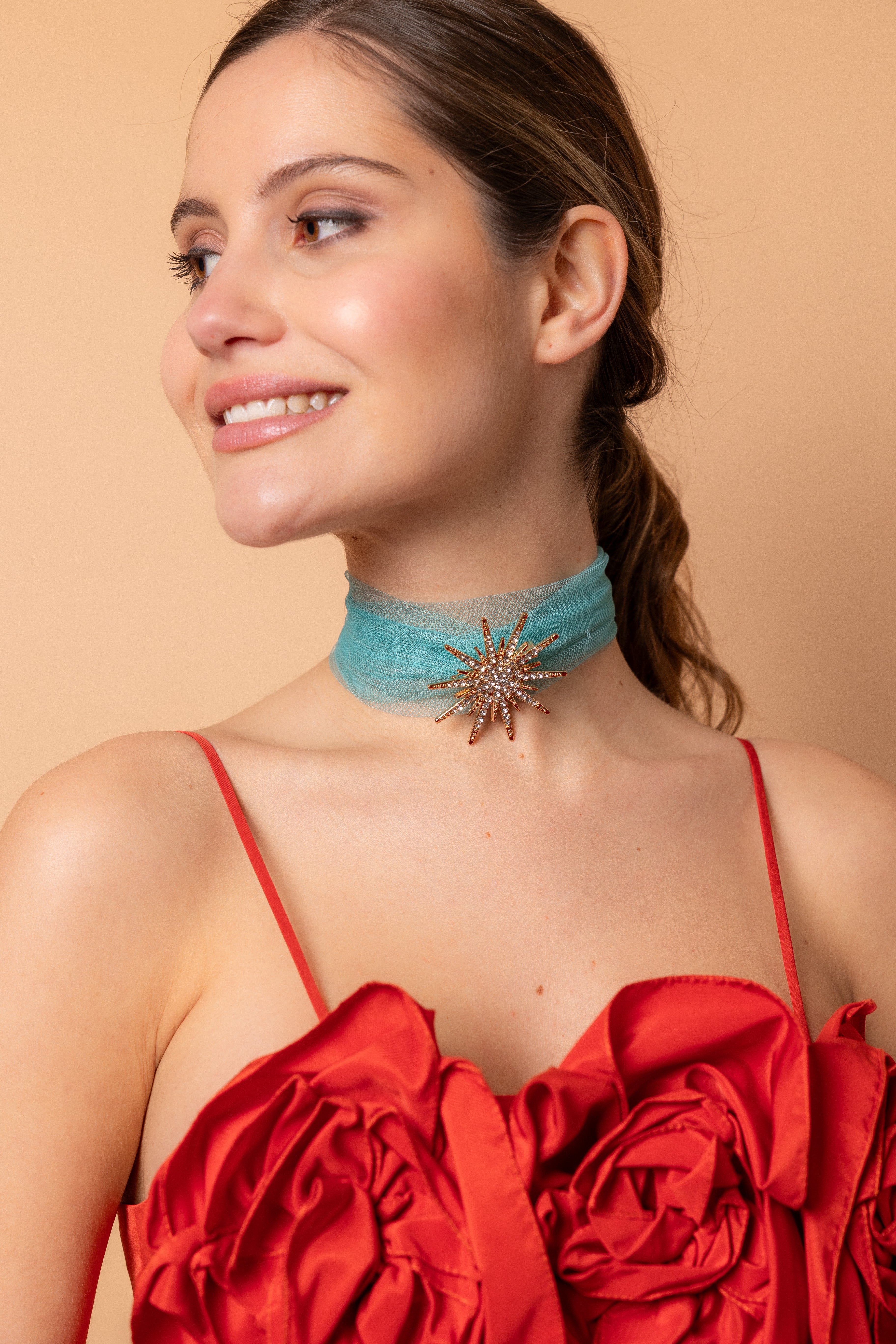 Charlotte choker aquamarine