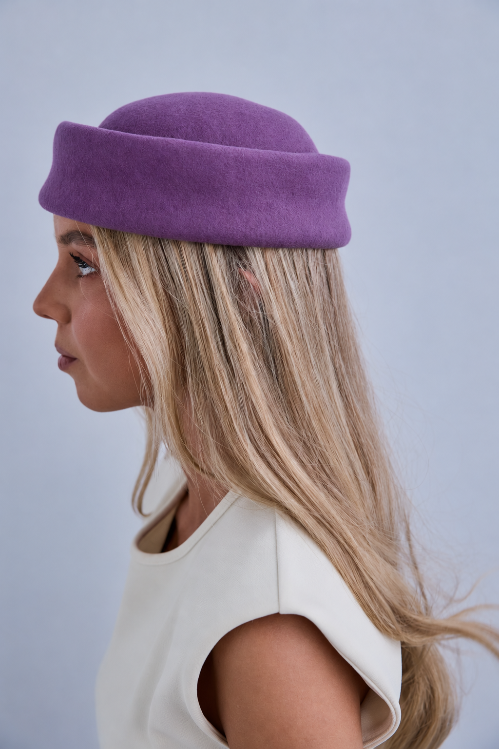 Tocado Casquete Jackie mini lila