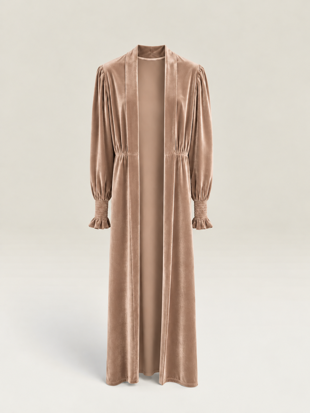 Manteau en velours beige