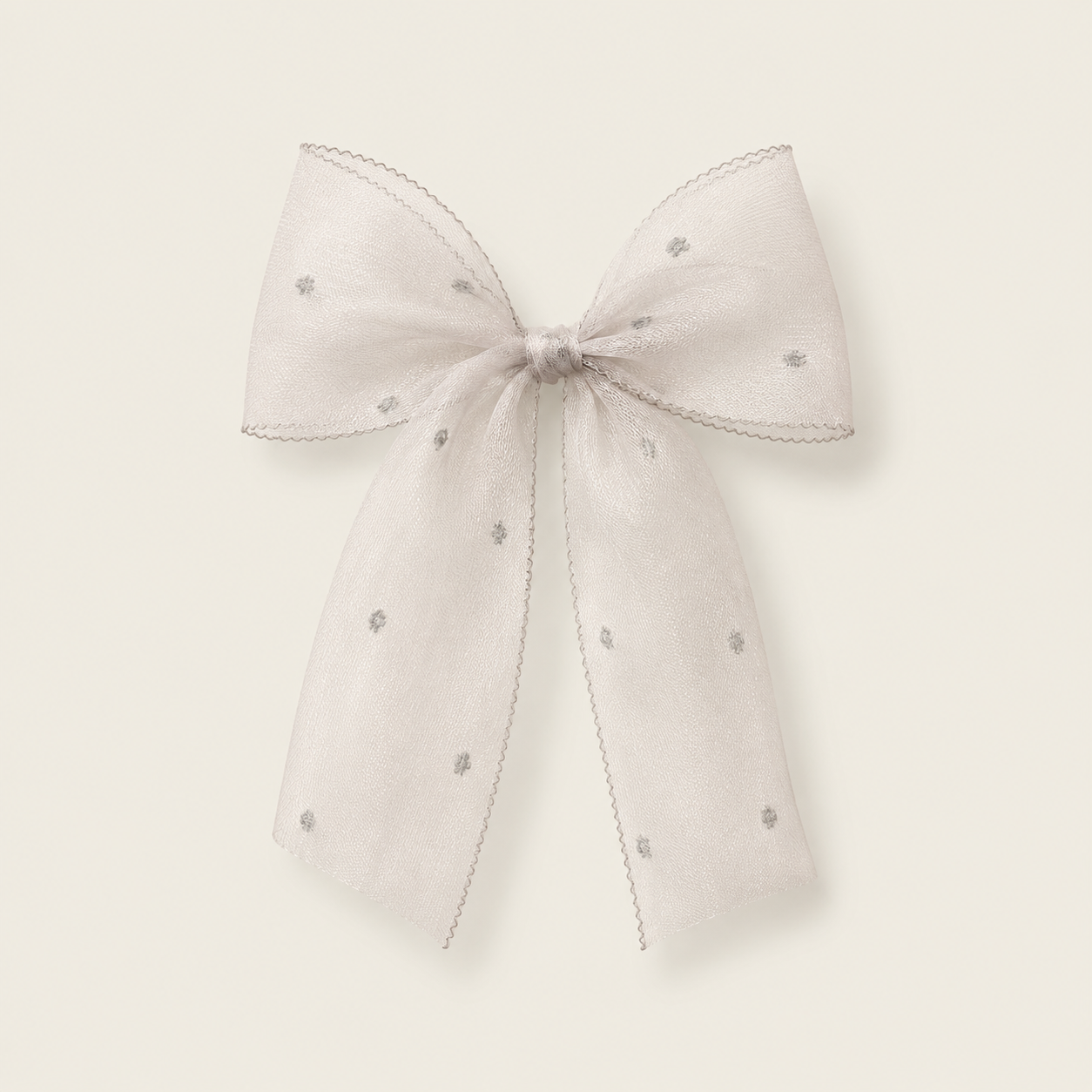 Lazo Ribbon gris plumeti