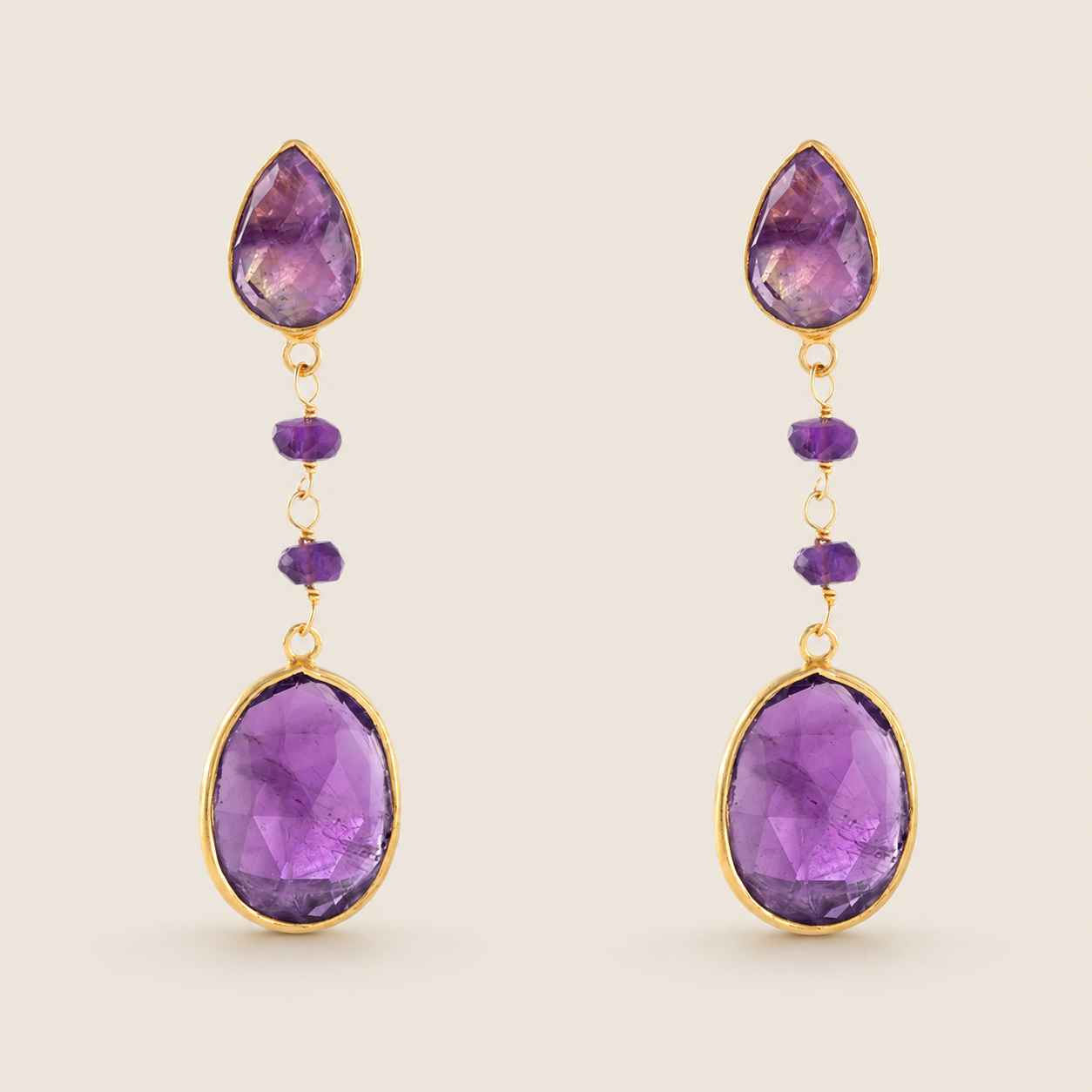 Pendientes Peñubia malva