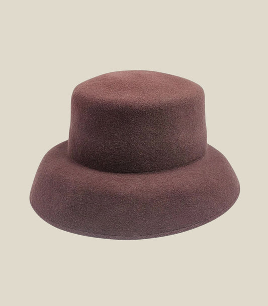 sombrero, invierno, lana, fieltro, chocolate, marcela & co