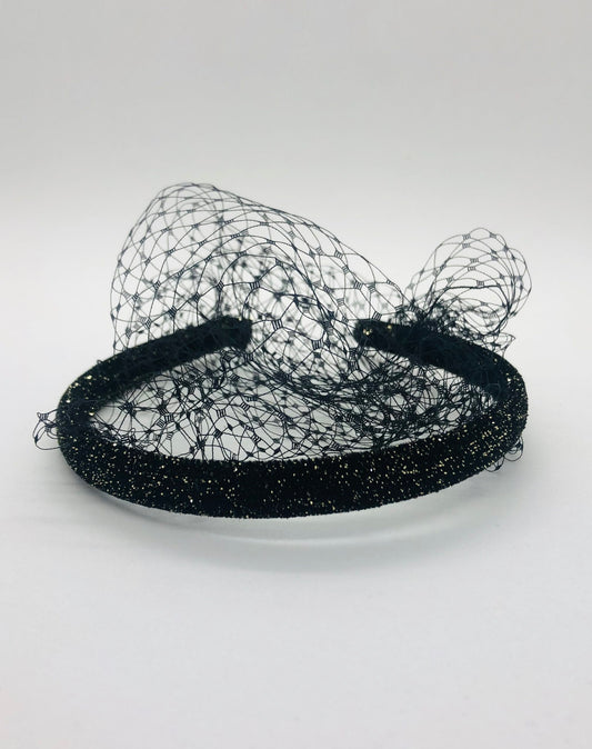 Carolina petite black glitter headband