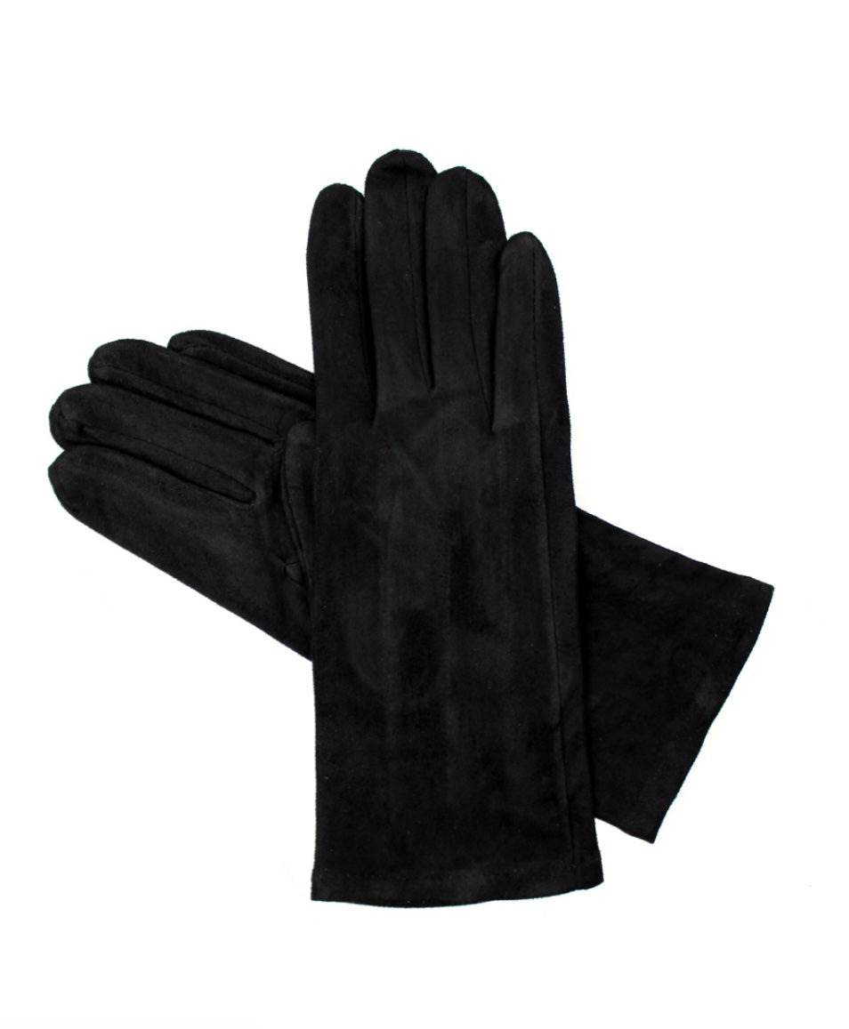 Black short gloves