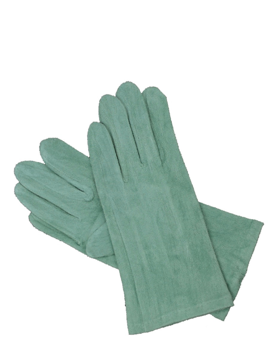 Green short gloves