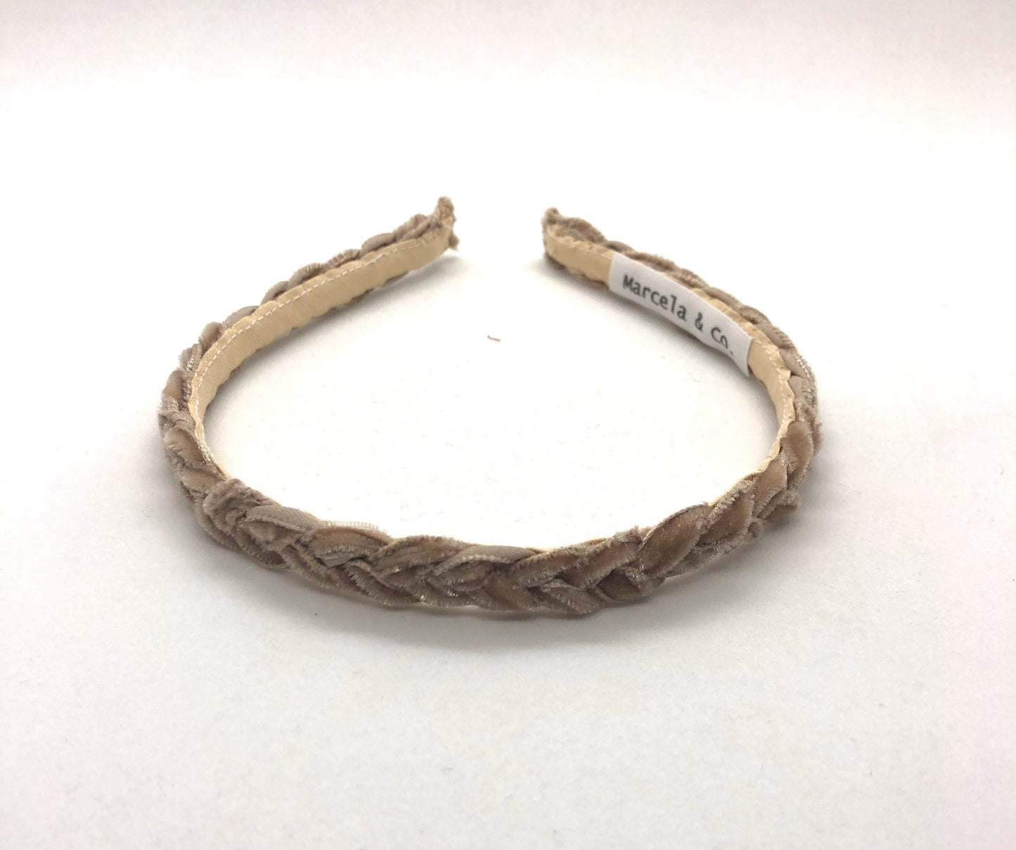 Carolina Petite Braided Beige Headband