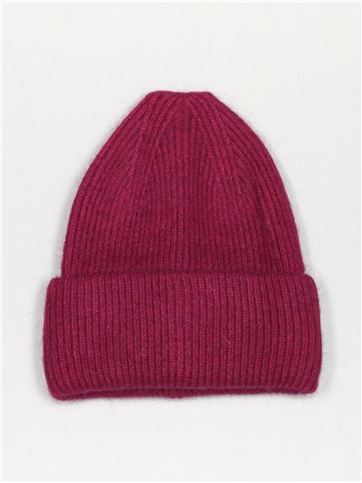 Gorro de punto buganvilla