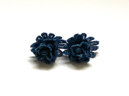 Blue Crochet Earrings