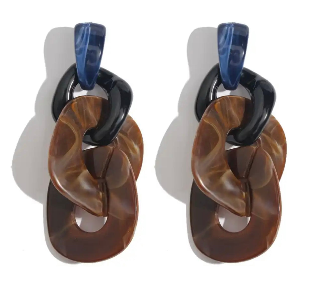 Voramar blue and brown earrings