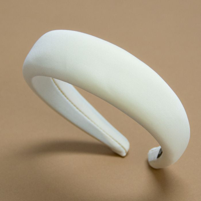 Roca white flat headband