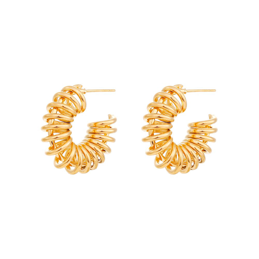 P gold hoops