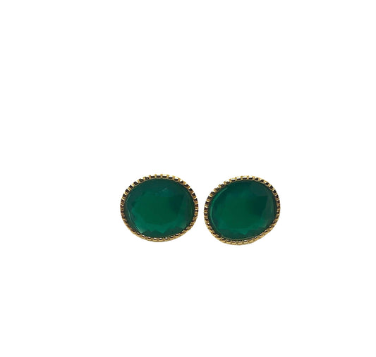 Pendientes Camafeo verde