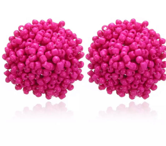 Fuchsia Hedgehog Earrings