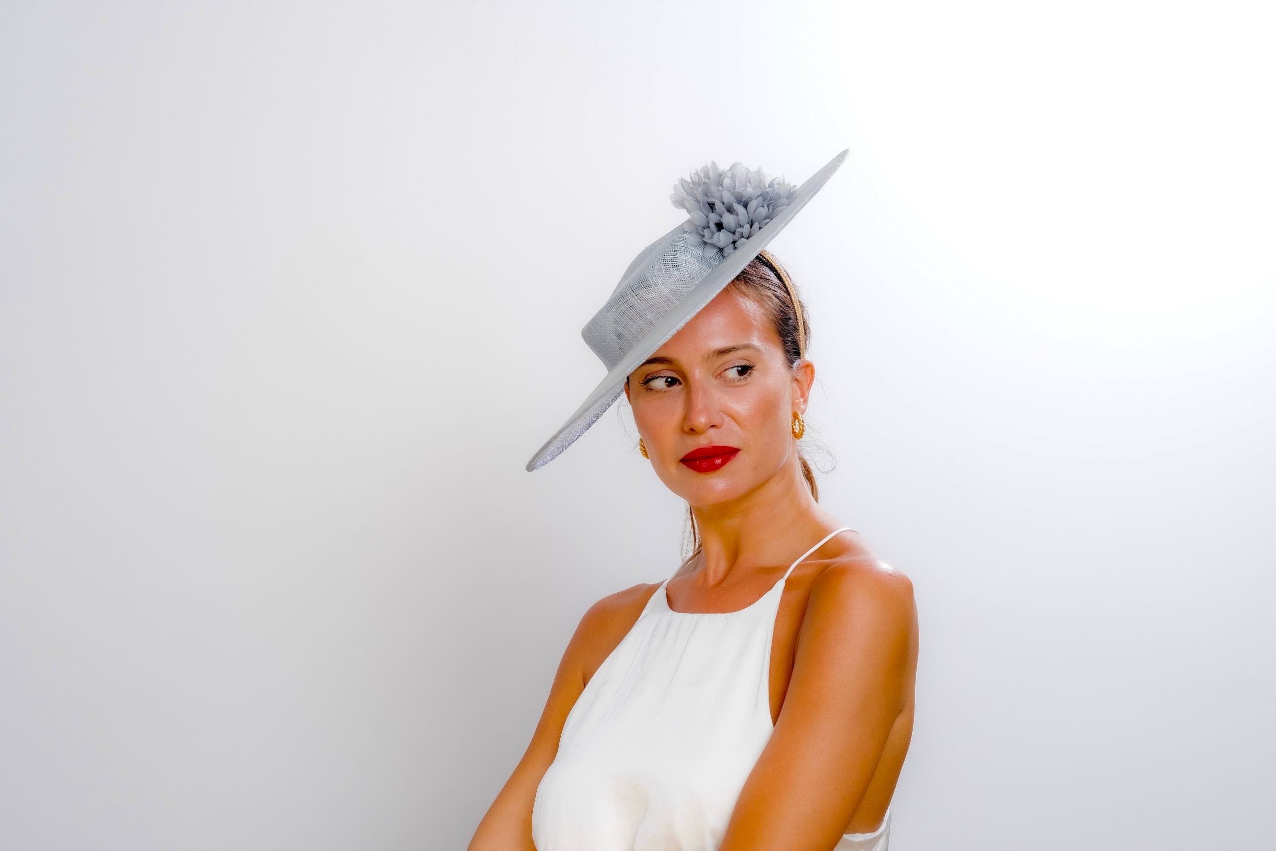 Canotier Carolina con flor